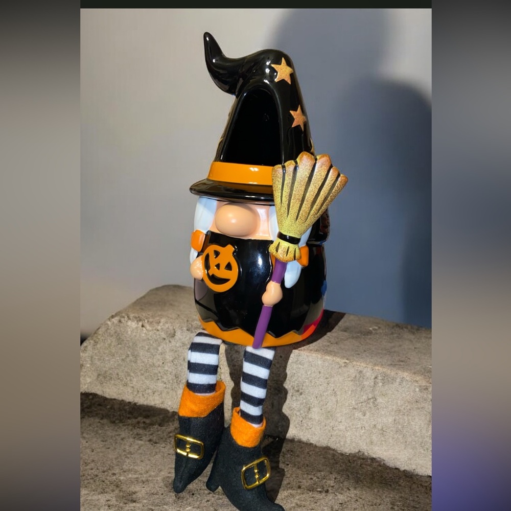 Scentsy Wicked Cute Halloween Gnome Witch with Black and Orange Hat